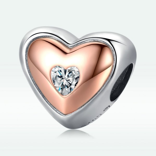 Charm Pandora Style Double Couleur Amour - BSC566