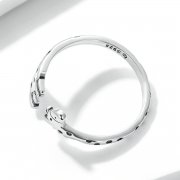 Bague ouverte style Pandora avec une girafe - BSR228