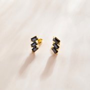 Clous d'Oreilles Style PANDORA Solide - SCE1051-BK
