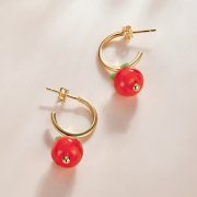 Boucles d'oreilles pendantes en verre de style Pandora - SCE1212