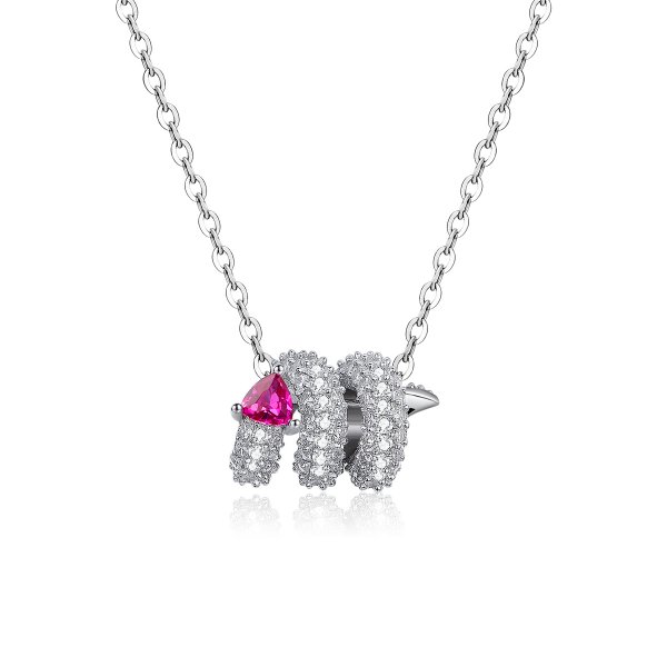 Collier cœur serpent romantique de style Pandora - BSN150