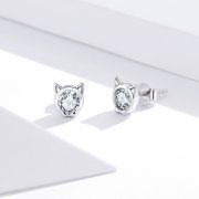 Clous d'Oreilles Style PANDORA Chat mignon - SCE899