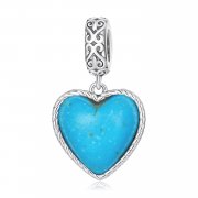Pandora Style Love Turquoise Dangle - SCC2227