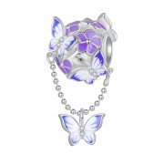 Charm papillon à franges de style Pandora - SCC2460