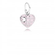 PANDORA - Charm Pendentif Complétez mon coeur Rose - 791522EN68