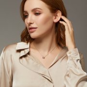 Collier cœur serpent romantique de style Pandora - BSN150