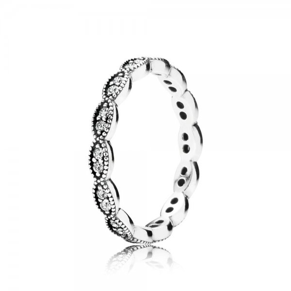 PANDORA - Bague Fine Feuilles Etincelantes - 190923CZ