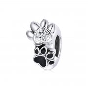 Charm espaceur Style PANDORA Empreinte de patte en herbe - SCC1846