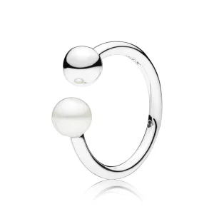 (image pour) Bague Perle Contemporaine en Argent PANDORA France - 197573P