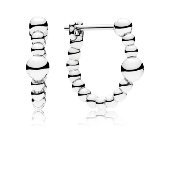 (image pour) Boucles d'oreilles Fil de Perles en Argent PANDORA France - 297532
