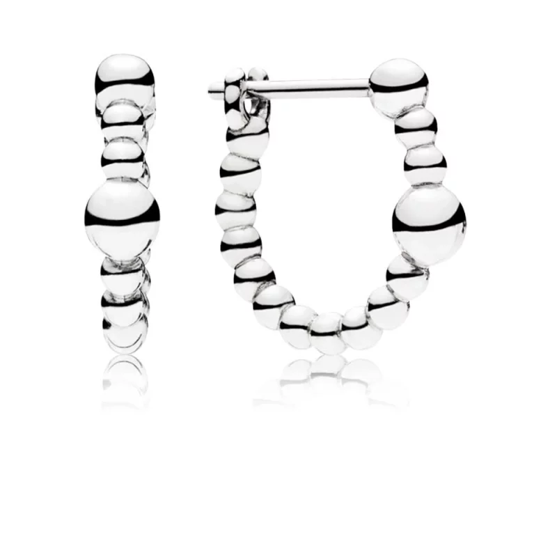 (image pour) Boucles d'oreilles Fil de Perles en Argent PANDORA France - 297532