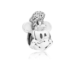 (image pour) Charm Disney, Portrait de Mickey version Steamboat Willie Scintillant PANDORA France - 797499CZ