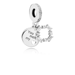 (image pour) Charm pendant Glace Taillée en Argent PANDORA France - 797553CZ