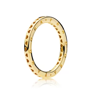 (image pour) Bague Coeurs Signature en PANDORA Shine™ - 167134