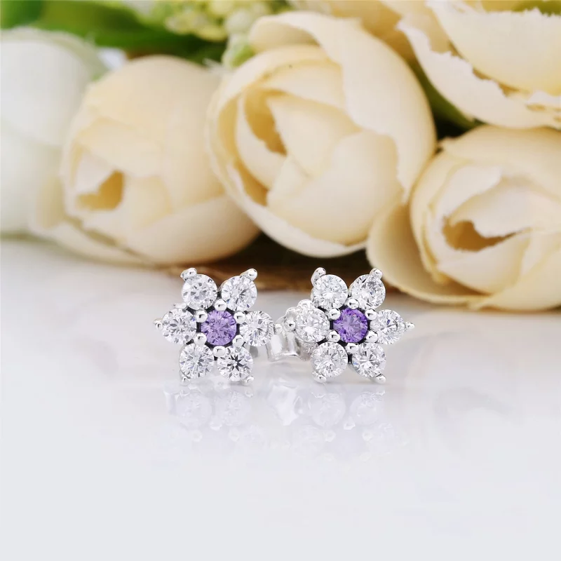 (image pour) Boucles d'oreilles Pandora 290690ACZ -Boucles d'oreilles Myosotis Femme - Afficher 2