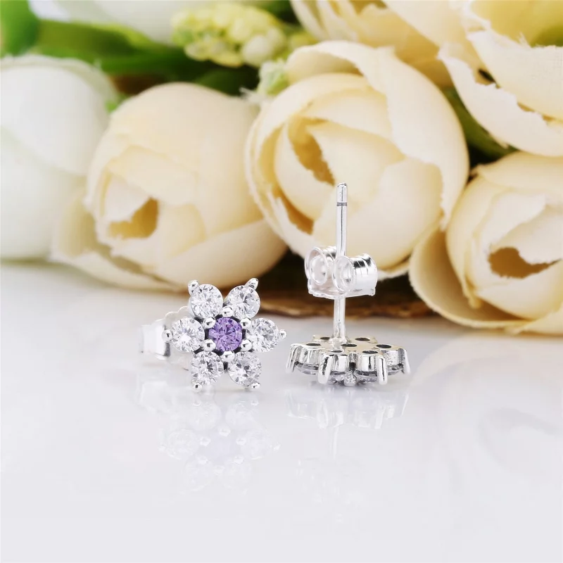 (image pour) Boucles d'oreilles Pandora 290690ACZ -Boucles d'oreilles Myosotis Femme - Afficher 3