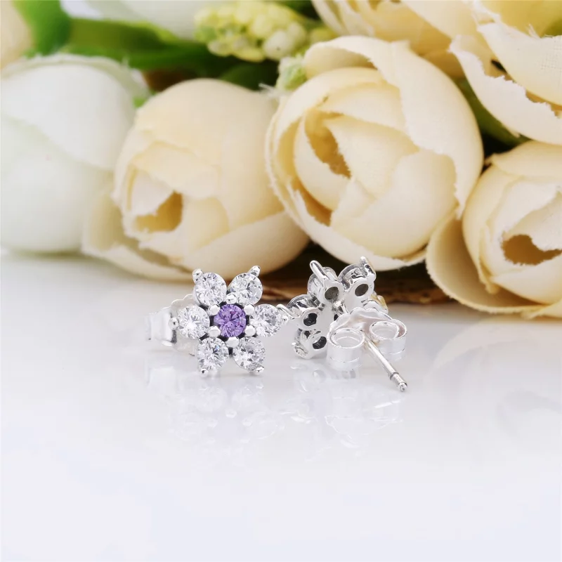 (image pour) Boucles d'oreilles Pandora 290690ACZ -Boucles d'oreilles Myosotis Femme - Afficher 4