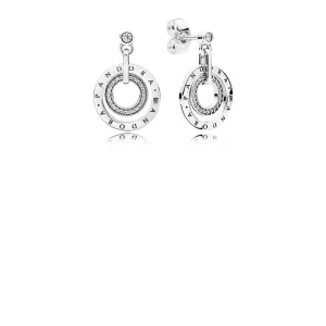 (image pour) Boucles d'oreilles Pandora 296296CZ -Boucles d'oreilles Anneaux Signature Femme 