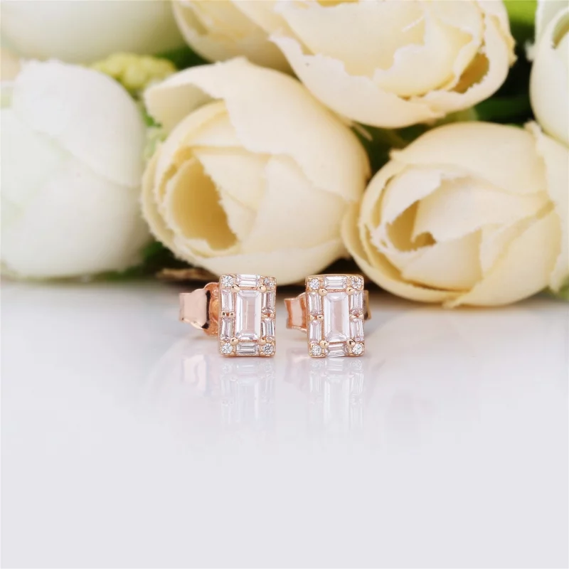 (image pour) Boucles doreilles Glace Lumineuse en PANDORA Rose™ - 287567CZ - Afficher 2