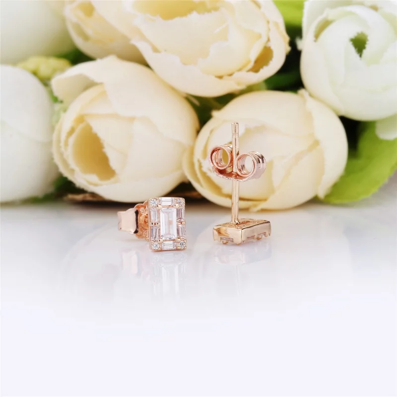 (image pour) Boucles doreilles Glace Lumineuse en PANDORA Rose™ - 287567CZ - Afficher 3