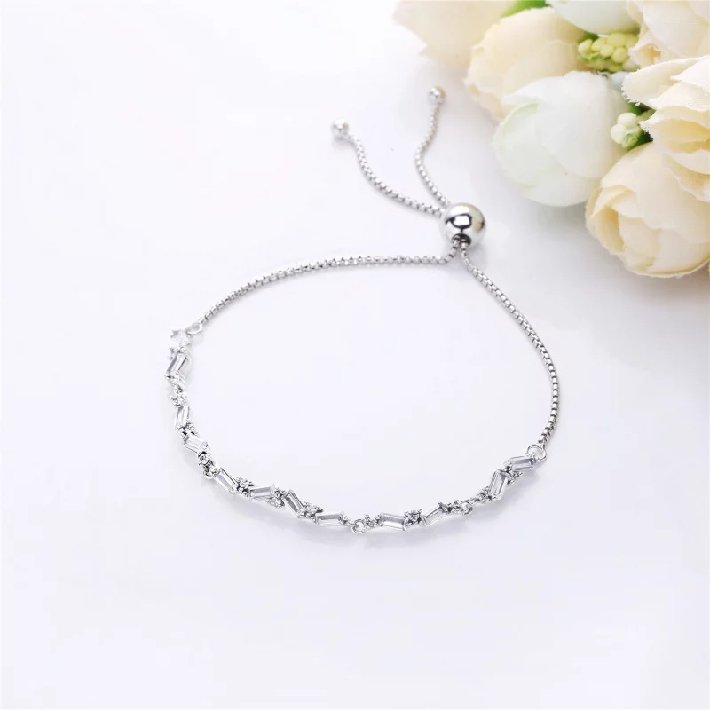 (image pour) Bracelet Coulissant Beauté Glaciale en argent PANDORA France - 597558CZ - Afficher 2