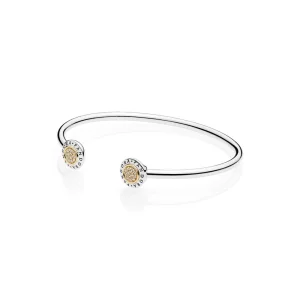 Bracelet Pandora 596274CZ - Bracelet Ouvert Signature Bicolore Femme (image pour) Bracelet Pandora 596274CZ - Bracelet Ouvert Signature Bicolore Femme