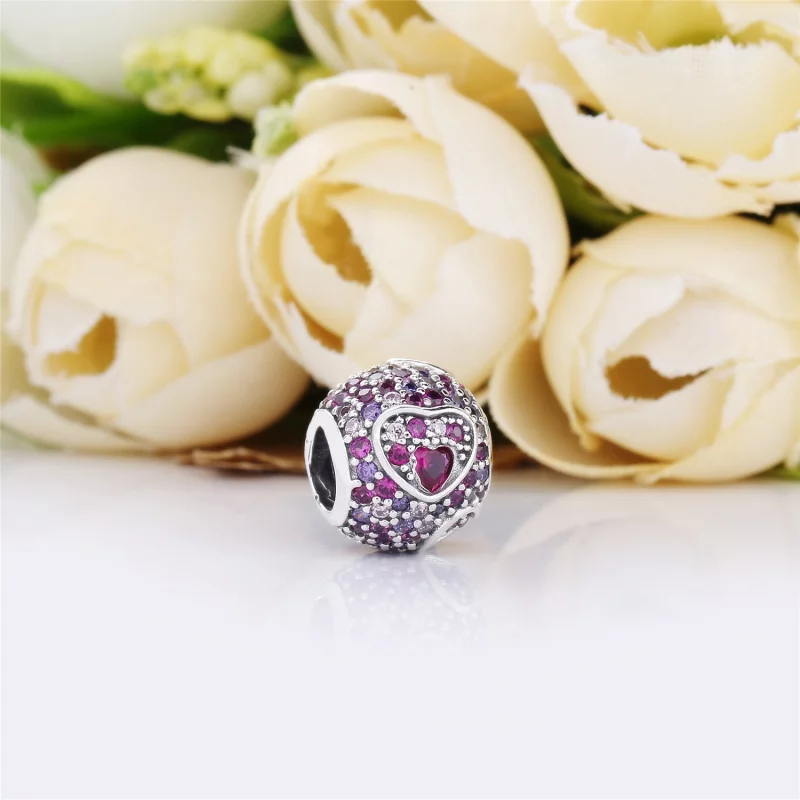 (image pour) Charm Cœurs Stylisés en Argent PANDORA France - 797826CZRMX - Afficher 2