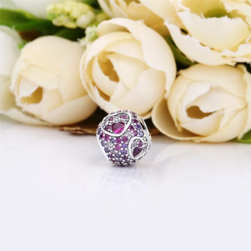 (image pour) Charm Cœurs Stylisés en Argent PANDORA France - 797826CZRMX - Afficher 3