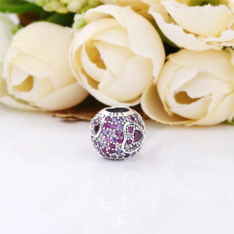 (image pour) Charm Cœurs Stylisés en Argent PANDORA France - 797826CZRMX - Afficher 4