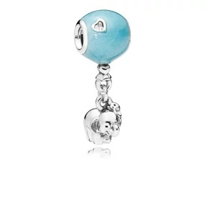 (image pour) Charm Éléphant et Ballon Bleu PANDORA France - 797239EN169