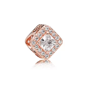 (image pour) Charm Pandora 786206CZ - Charm éclat Géométrique Rose Femme 
