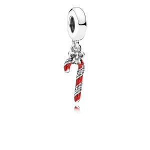 (image pour) Charm pendant Canne en bonbon en Argent PANDORA France - 796382EN39