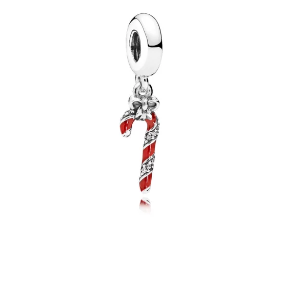 (image pour) Charm pendant Canne en bonbon en Argent PANDORA France - 796382EN39