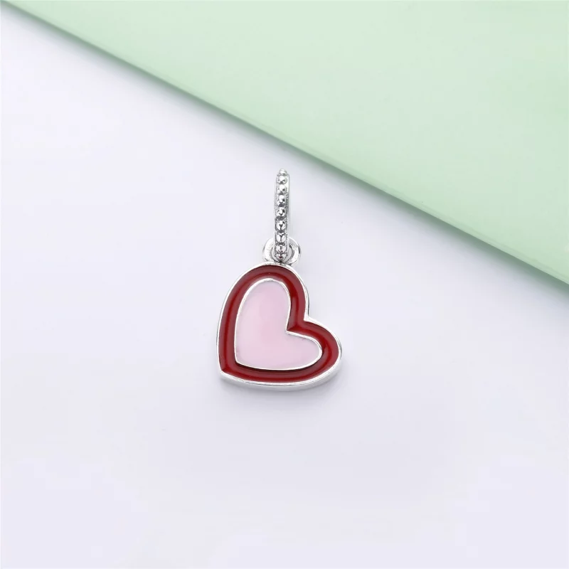 (image pour) Charm pendant Cœur Stylisé en Argent PANDORA France - 797820ENMX - Afficher 3