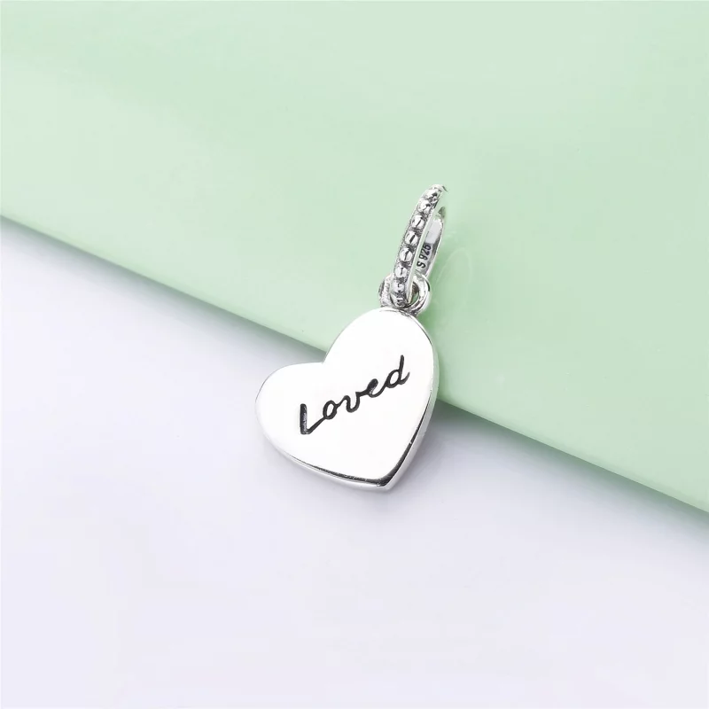 (image pour) Charm pendant Cœur Stylisé en Argent PANDORA France - 797820ENMX - Afficher 4