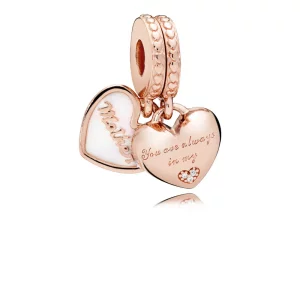 (image pour) Charm pendentif Cœurs Mère et Fille PANDORA France - 782072EN23