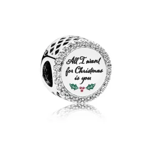 (image pour) Charm Tout ce que je veux pour Noël en Argent PANDORA France - ENG792016CZ_21
