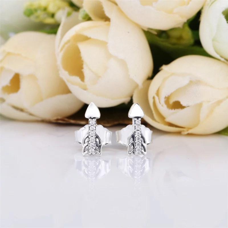 (image pour) Clous d’oreilles Flèches Scintillantes en Argent, Argent 925/1000 PANDORA France - Afficher 2