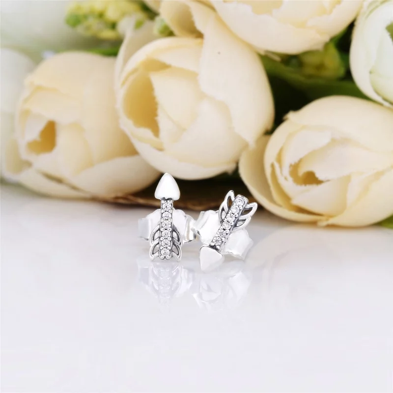 (image pour) Clous d’oreilles Flèches Scintillantes en Argent, Argent 925/1000 PANDORA France - Afficher 3
