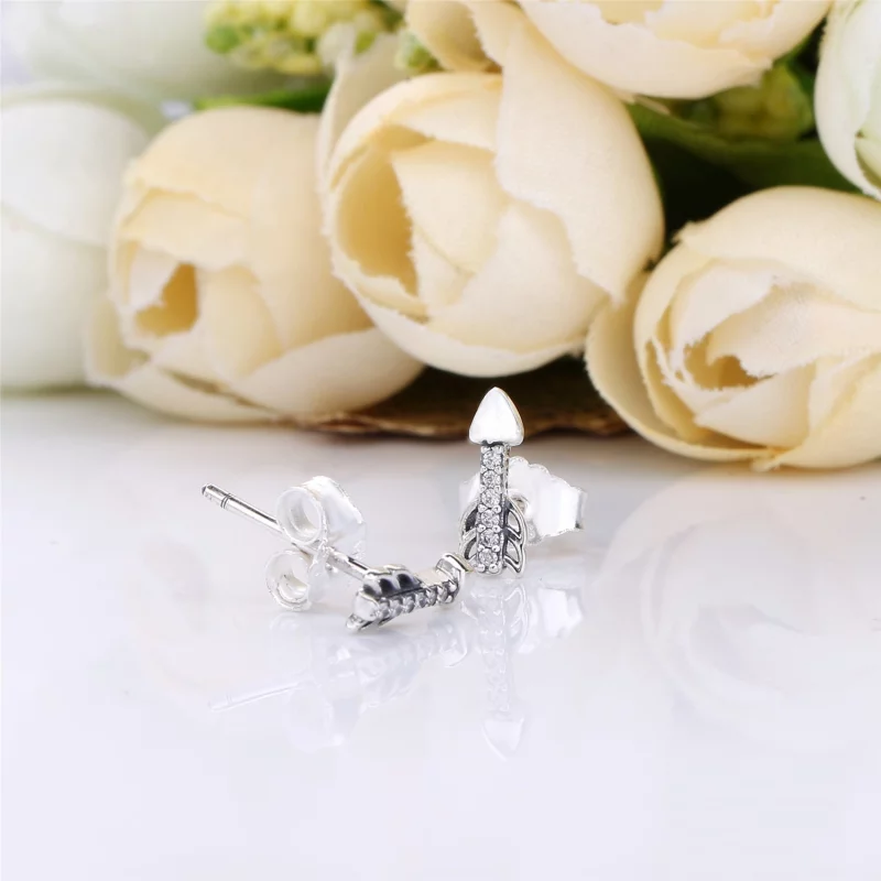 (image pour) Clous d’oreilles Flèches Scintillantes en Argent, Argent 925/1000 PANDORA France - Afficher 4