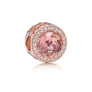 (image pour) Cœurs radieux, PANDORA Rose™ et cristal rose blush - 781725NBP