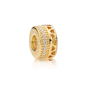 (image pour) Espaceur Cœurs en PANDORA Shine™ - 767415CZ