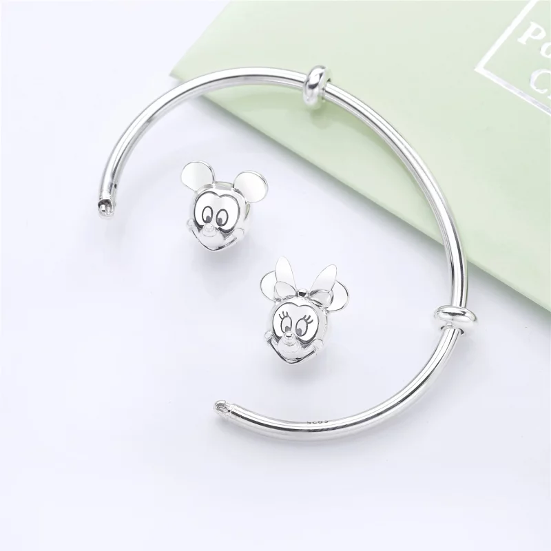 (image pour) Jonc Ouvert Mickey et Minnie en Argent PANDORA France - 597494 - Afficher 4
