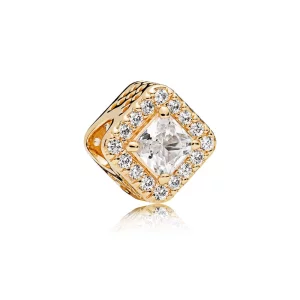 (image pour) Lumière géométrique, or 14 carats et cz incolore PANDORA France