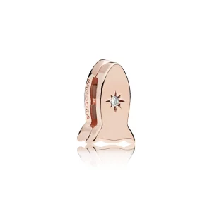 (image pour) PANDORA Reflexions Charm Clip Fusée Spatiale en PANDORA Rose™ - 787566CZ