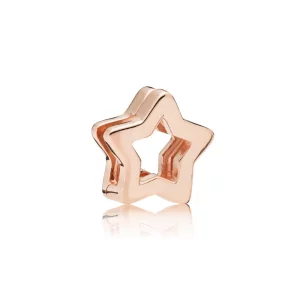 (image pour) PANDORA Reflexions Charm clip Étoile Épurée en PANDORA Rose™ - 787544