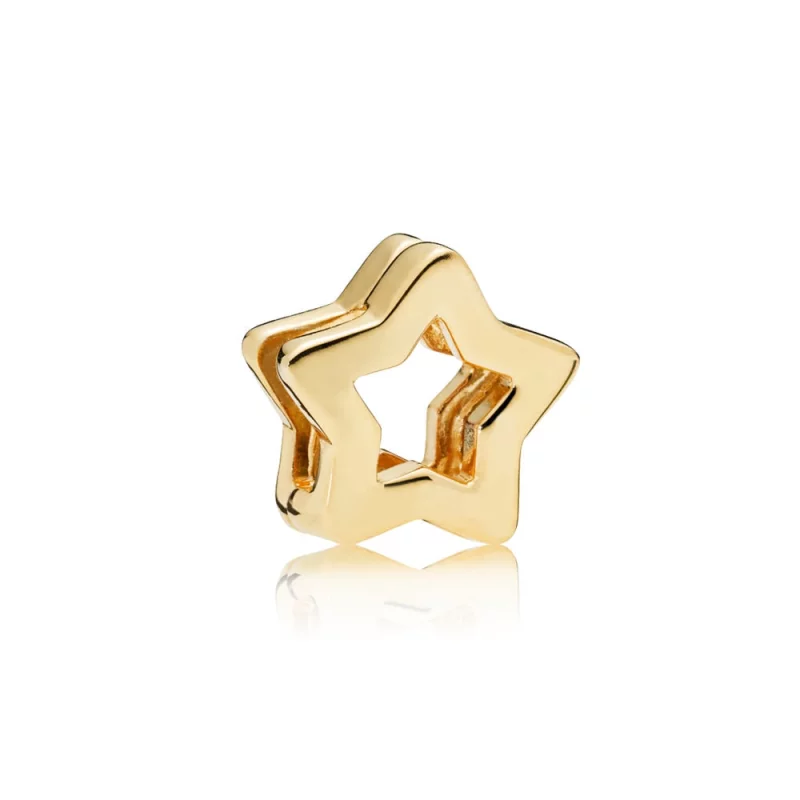 (image pour) PANDORA Reflexions Charm clip Étoile Épurée en PANDORA Shine™ - 767544