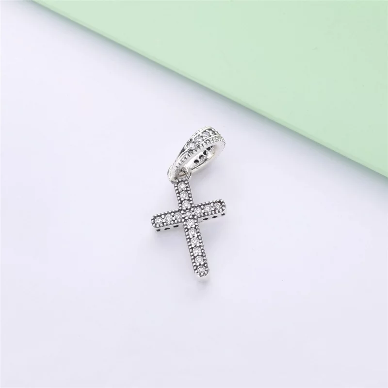 (image pour) Pendentif Croix classique en Argent PANDORA France - 397571CZ - Afficher 3