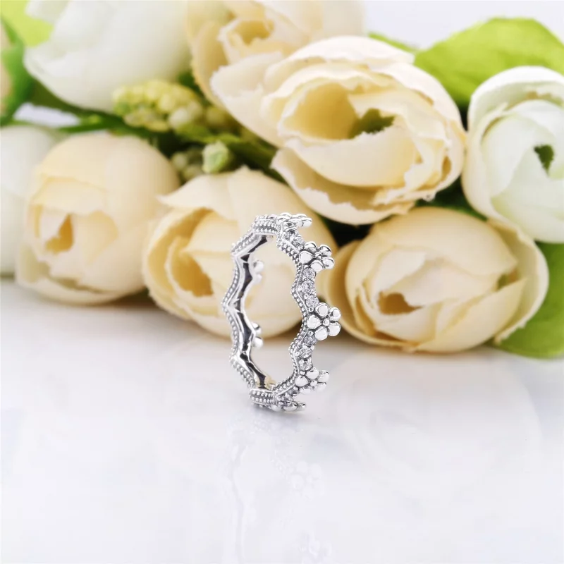 (image pour) Bague Couronne de Fleurs en Argent, Argent 925/1000ᵉ, Oxyde de zi PANDORA France - Afficher 2