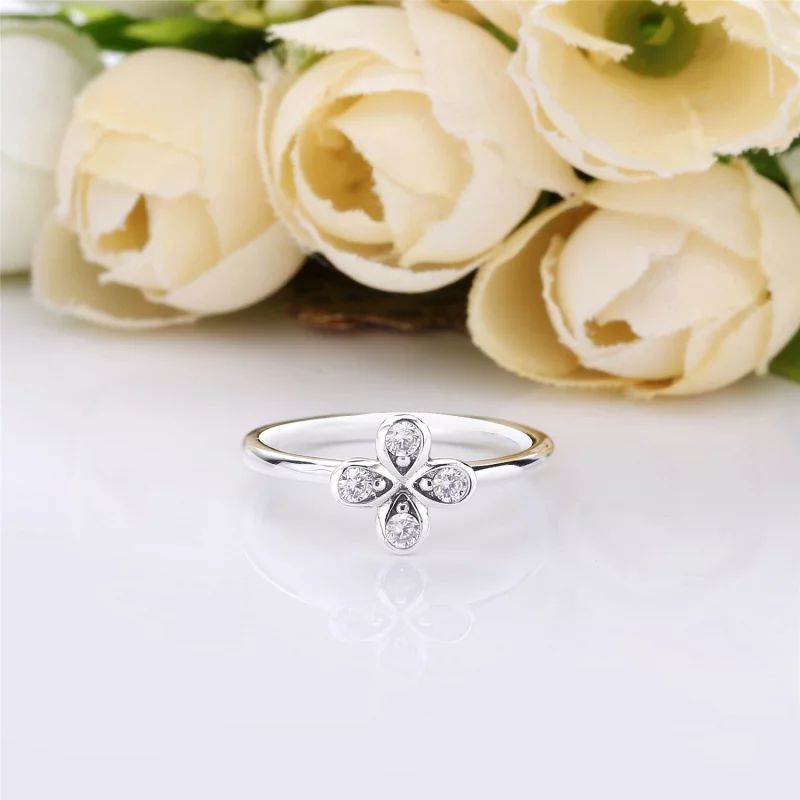 (image pour) Bague Fleur à Quatre Pétales en Argent, Argent 925/1000ᵉ, Oxyde d PANDORA France - Afficher 3